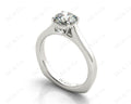 Round Cut Solitaire Diamond Engagement Ring with Four Prong set centre stone - Platinum - DG & Co. Jewellery