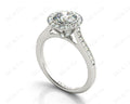 Round Cut Halo Diamond Ring with Bezel Set Centre Stone in Platinum - DG & Co. Jewellery