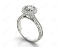 Vintage Style Double Halo Round Cut Diamond Engagement Ring With Claw Set Centre Stone - Platinum - DG & Co. Jewellery