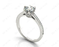 vintage Style Round Cut Diamond Ring With Six Claws Set Centre Stone - Platinum - DG & Co. Jewellery
