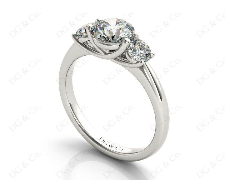 Trilogy Cross Over Claw Setting Round Cut Diamond Ring Setting - Platinum - DG & Co. Jewellery