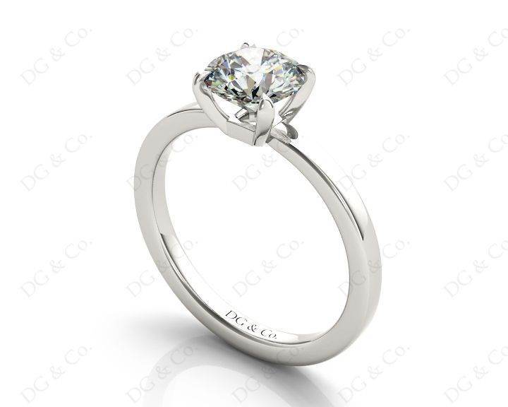 Princess Cut Diamond Engagement Ring with 4 Claw set centre stone - Platinum - DG & Co. Jewellery