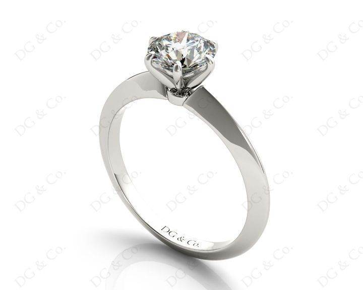 Round Cut Classic Six Claw Diamond Engagement Solitaire Ring - Platinum - DG & Co. Jewellery