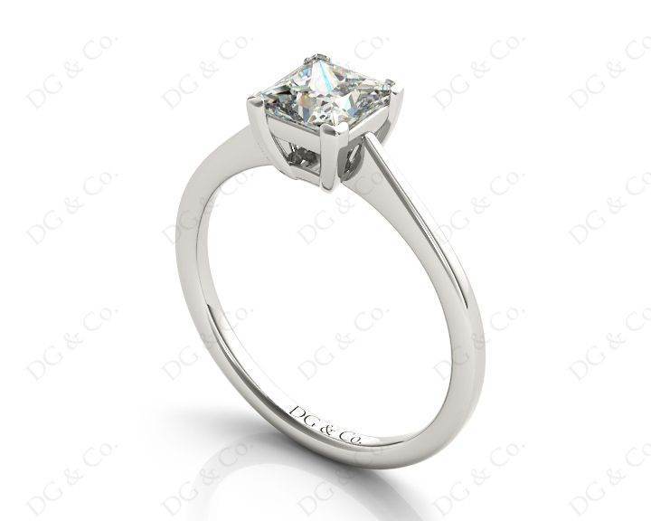 Princess Cut Classic Four claws Diamond Engagement Ring - Platinum - DG & Co. Jewellery