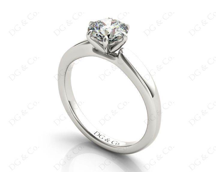 Round Cut Classic Six Claws Diamond Solitaire Ring - Platinum - DG & Co. Jewellery