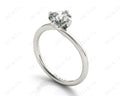 Round Cut Four Claws set Twist Diamond Ring in Platinum - DG & Co. Jewellery