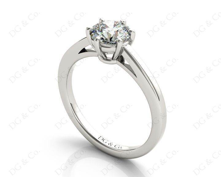 Round Cut Classic Six Claws Diamond Solitaire Ring - Platinum - DG & Co. Jewellery