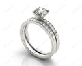 Diamond Wedding Set Rings Round Cut Diamond with Channel Share Prong Setting Side Stones in Platinum - DG & Co. Jewellery