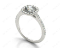 Cushion Cut Halo Diamond Engagement Ring with Claw Set Centre Stone - Platinum - DG & Co. Jewellery