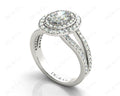 Oval Cut Double Halo Diamond Engagement ring - Platinum - DG & Co. Jewellery