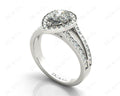Pear Shape Halo Diamond ring with claw set centre stone - 18K White - DG & Co. Jewellery