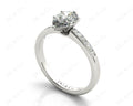 Pear Cut Diamond Engagement ring with six claws centre stone in Platinum - DG & Co. Jewellery