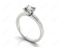 Cushion Cut Diamond Engagement ring with four claws centre stone - Platinum - DG & Co. Jewellery