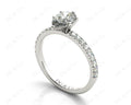 Marquise Cut Claw Set Diamond ring with pave set side stone - Platinum - DG & Co. Jewellery