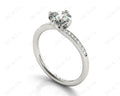 Round Cut Four Claws Prong set Twist Diamond Ring - Platinum - DG & Co. Jewellery
