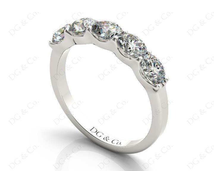Diamond Wedding Band with Pave Setting Stones - Platinum - DG & Co. Jewellery
