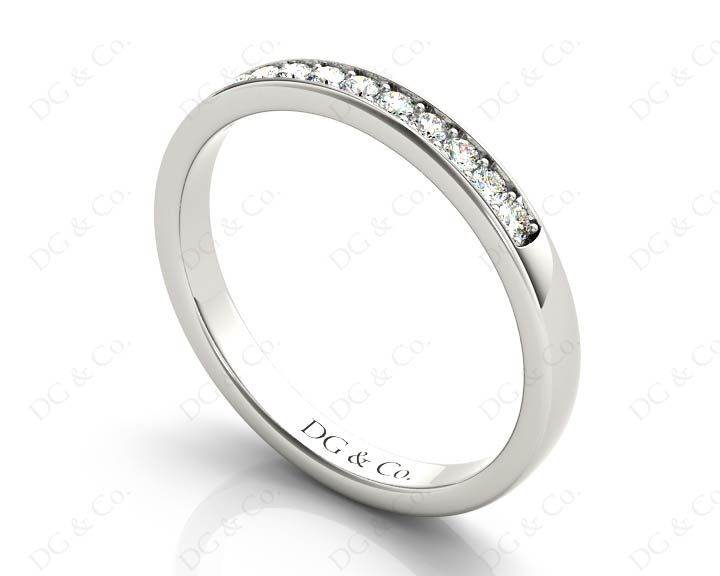 Wedding Diamond Ring with Grain Setting in 18K White - DG & Co. Jewellery