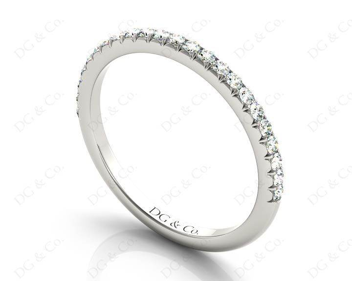 Wedding Diamond Ring with Micro Pave Setting in 18K White - DG & Co. Jewellery