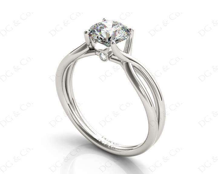 Round Cut Diamond Solitaire Ring claw set - Platinum - DG & Co. Jewellery