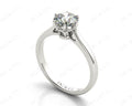 Round Cut Six Claw Set Diamond Ring on a Plain Band in Platinum - DG & Co. Jewellery