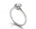 Round Cut Four Claw Set Diamond Ring With a Plain Band - Platinum - DG & Co. Jewellery