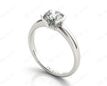 Round Cut Bezel Set Diamond Ring on a Plain Band in Platinum - DG & Co. Jewellery
