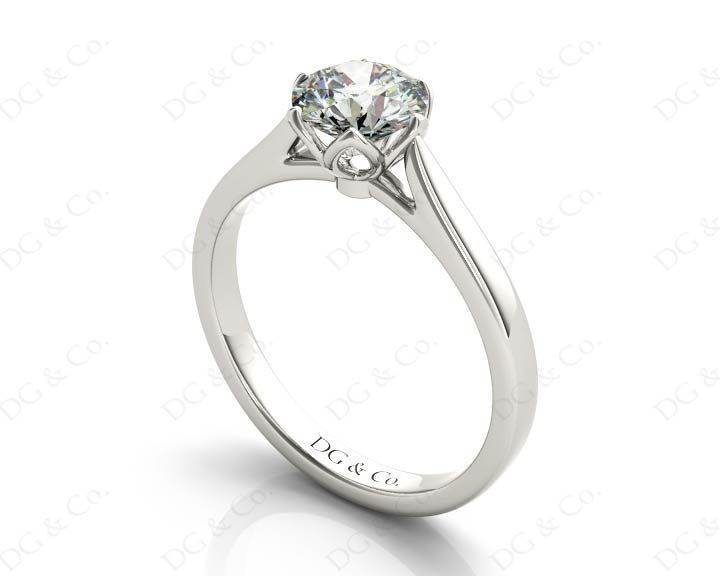 Round Cut Diamond Six Claw Solitaire Ring - Platinum - DG & Co. Jewellery