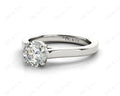 Round Cut Solitaire Diamond Engagement Ring with Four Prong set centre stone - 18K White - DG & Co. Jewellery