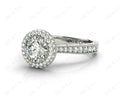 Vintage Style Double Halo Round Cut Diamond Engagement Ring With Claw Set Centre Stone - 18K White - DG & Co. Jewellery