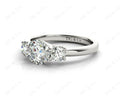 Trilogy Cross Over Claw Setting Round Cut Diamond Ring Setting - Platinum - DG & Co. Jewellery