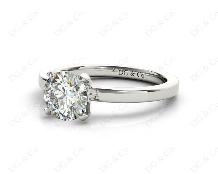 Princess Cut Diamond Engagement Ring with 4 Claw set centre stone - Platinum - DG & Co. Jewellery