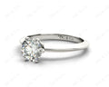 Round Cut Classic Six Claw Diamond Engagement Solitaire Ring - 18K White - DG & Co. Jewellery