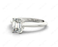 Emerald cut classic diamond solitaire engagement ring - 18K White - DG & Co. Jewellery