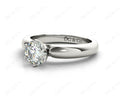 Round cut classic diamond solitaire ring with six claws setting - Platinum - DG & Co. Jewellery