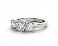 Round Cut Diamond Trilogy Cross Over Ring Setting - Platinum - DG & Co. Jewellery