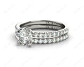 Round Cut Diamond Engagement ring with claw set centre stone - Platinum - DG & Co. Jewellery