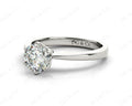 1 Carat Platinum Brilliant Cut Six Claw Set Diamond Ring On A Upswept Reverse Taper Band - DG & Co. Jewellery