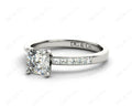Cushion Cut Diamond Engagement ring with four claws centre stone - Platinum - DG & Co. Jewellery