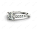 Princess Cut Diamond Engagement Ring with Claw set centre stone - Platinum - DG & Co. Jewellery