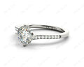 Round Cut Four Claws Prong set Twist Diamond Ring - 18K White - DG & Co. Jewellery