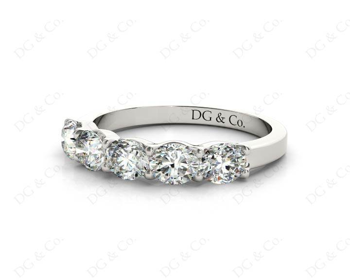 Diamond Wedding Band with Pave Setting Stones - Platinum - DG & Co. Jewellery
