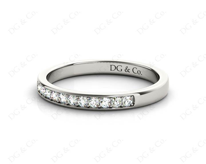 Wedding Diamond Ring with Grain Setting in 18K White - DG & Co. Jewellery