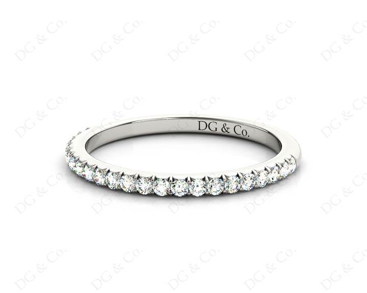 Wedding Diamond Ring with Micro Pave Setting in 18K White - DG & Co. Jewellery