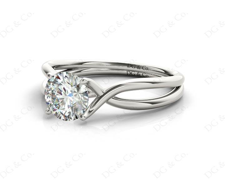Round Cut Diamond Solitaire Ring claw set - Platinum - DG & Co. Jewellery