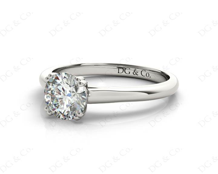 Round Cut Diamond Engagement Claw Set Solitaire Ring - Platinum - DG & Co. Jewellery
