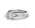 Solitaire Split Band Round Cut Four Claw Diamond Ring - Platinum - DG & Co. Jewellery