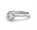 Solitaire Round Cut 6 Claw Diamond Engagement Ring With A Tapered Band In Platinum - DG & Co. Jewellery