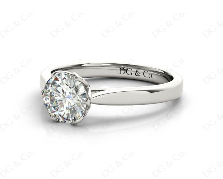 Round Cut Diamond Six Claw Solitaire Ring - Platinum - DG & Co. Jewellery