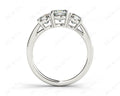 Cushion Cut Four Claw Trilogy Diamond Engagement Ring - Platinum - DG & Co. Jewellery