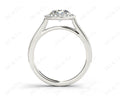 Halo Diamond Engagement Ring Round Cut with Claw Set Centre Stone Miligrain Share Prong Side Stones - Platinum - DG & Co. Jewellery